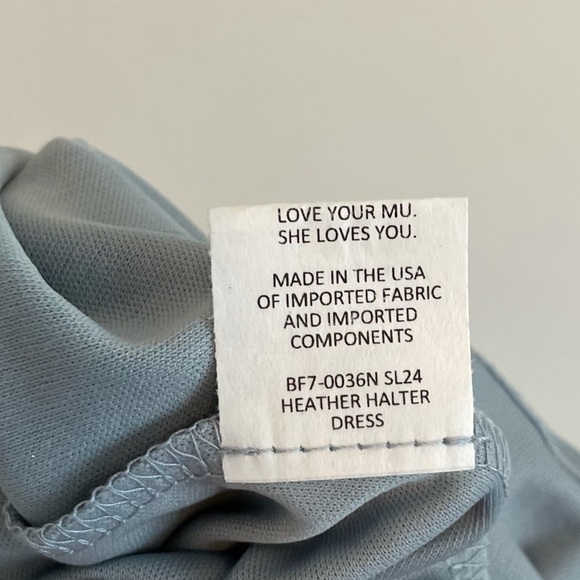 SMYM Heather Halter Maxi Dress Steel Blue - Picture 7 of 7